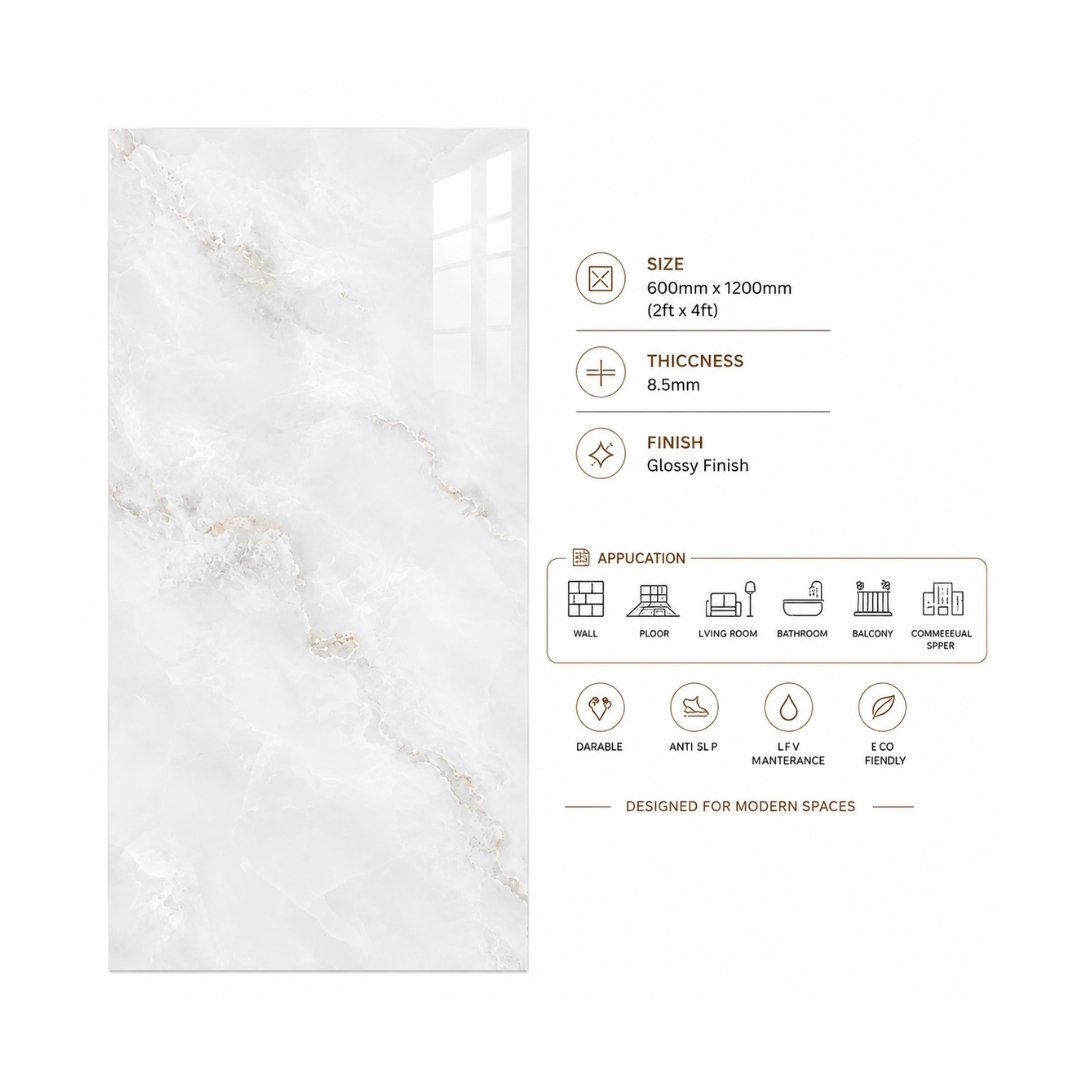 CA Viser onyx White Marble & Stone Kitchen Tiles - My Home Studio